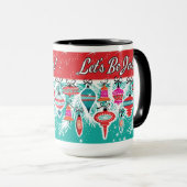 Laten we Jolly Retro Christmas Coffee Mok (Voorkant rechts)