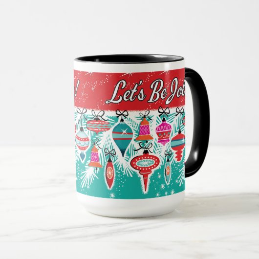 Laten we Jolly Retro Christmas Coffee Mok (Voorkant rechts)