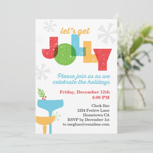 Laten we Jolly uitnodigen Kaart (Staand voorkant)