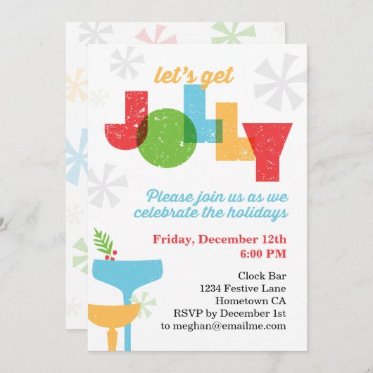 Laten we Jolly uitnodigen Kaart (Voorkant / Achterkant)