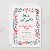 Laten we Jolly Whimsical Hand getrokken kerst Kaart (Voorkant)