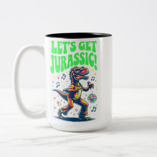 Laten we Jurassic doen! Tweekleurige Koffiemok