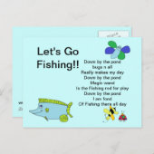 Laten we kaart met gedicht gaan Gevist (Voorkant / Achterkant)