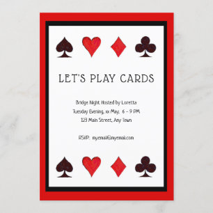 Laten we kaarten afspelen, een uitnodiging van de 