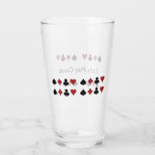 "Laten we kaarten afspelen" met spelkaartsymbolen Glas (Achterkant)