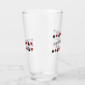 "Laten we kaarten afspelen" met spelkaartsymbolen Glas (Rechts)