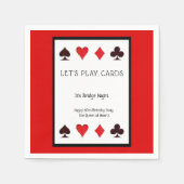 Laten we Kaarten Party Cocktail servetten spelen - (Voorkant)