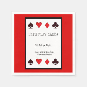Laten we Kaarten Party Cocktail servetten spelen -