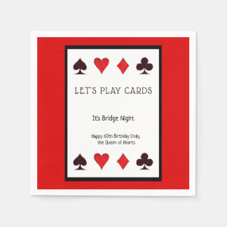 Laten we Kaarten Party Cocktail servetten spelen -