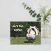 Laten we kalkoen spreken briefkaart (Staand voorkant)