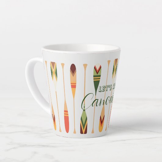 Laten we kanoën Latte mok (Linkerhoek)