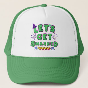 Laten we kapot gaan met Halloween Party Design Trucker Pet