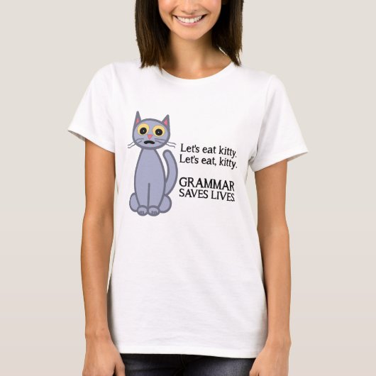 Laten we Kat eten T-shirt (Voorkant)