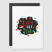 Laten we Kerst Kerst Drinkende Lichten Santa Esse (Voorkant / Achterkant)