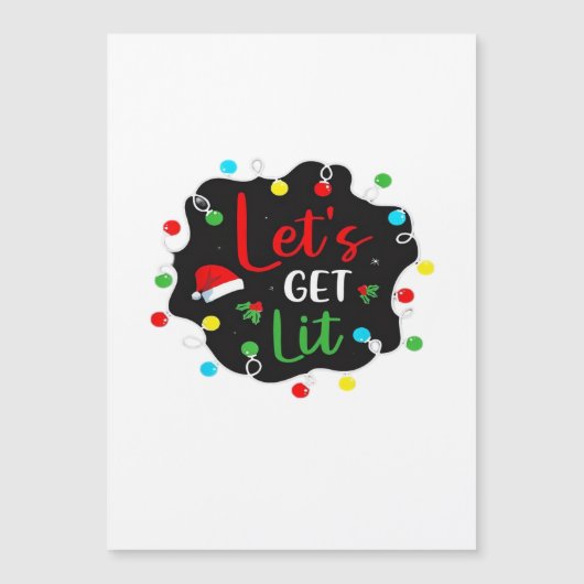 Laten we Kerst Kerst Drinkende Lichten Santa Esse (Voorkant)