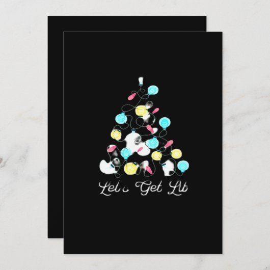 Laten we Kerst Kerstverlichting Lichtgevend Grappi Feestdagenkaart (Voorkant / Achterkant)