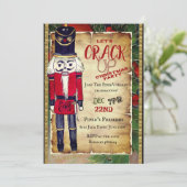 Laten we kerst notenkraker uitnodiging kraken (Staand voorkant)