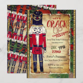 Laten we kerst notenkraker uitnodiging kraken (Voorkant / Achterkant)