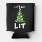 Laten we kerstboom verlichten blikjeskoeler (Voorkant)