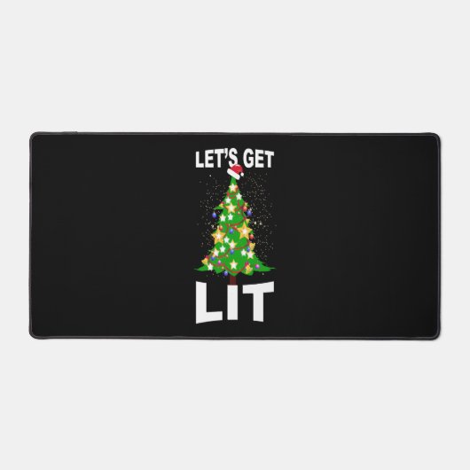 Laten we kerstboom verlichten bureaumat (Voorkant)