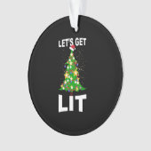 Laten we kerstboom verlichten ornament (voorkant)
