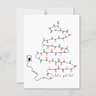 Laten we Kerstcitaten oplichten Briefkaart
