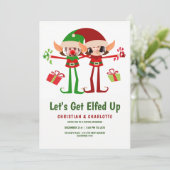 Laten we kerstfeestvieren op persoonlijke titel kaart (Staand voorkant)