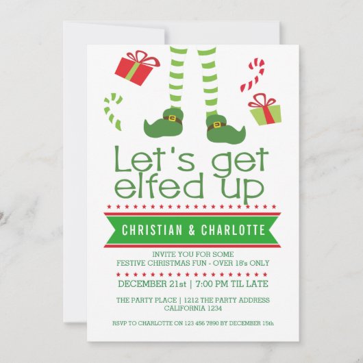 Laten we kerstfeestvieren opknappen kaart (Voorkant)