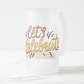 Laten we kerstglas bekerglas vieren matglas bierpul (Voorkant rechts)