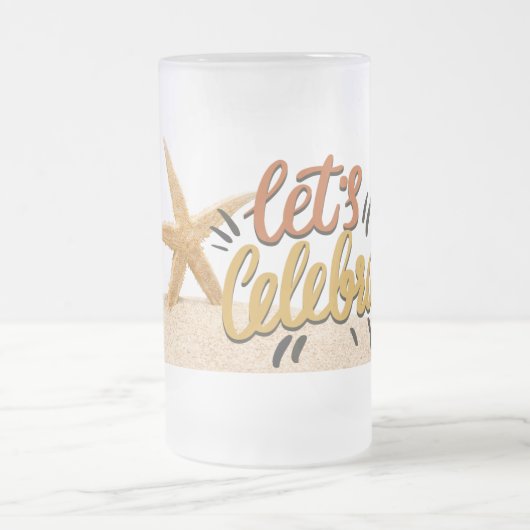Laten we kerstglas bekerglas vieren matglas bierpul (Center)