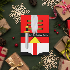 Laten we kerstkraker maken. feestdagen kaart