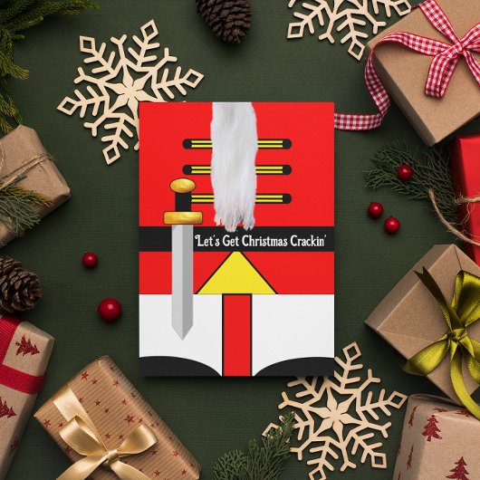 Laten we kerstkraker maken. feestdagen kaart