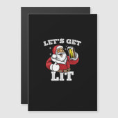 Laten we Kerstman Lit laten drinken Bier Kerstmis (Voorkant / Achterkant)