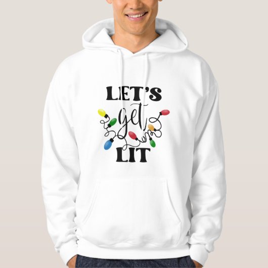 Laten we Kerstmis oplichten Hoodie (Voorkant)