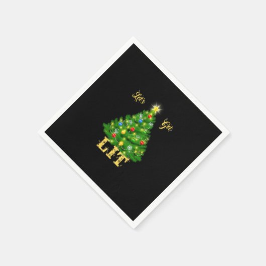 Laten we Kerstmis verlicht krijgen Servet (Hoek)