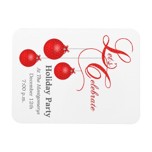 Laten we Kerstmis vieren en de datum redden Magneet (Horizontaal)