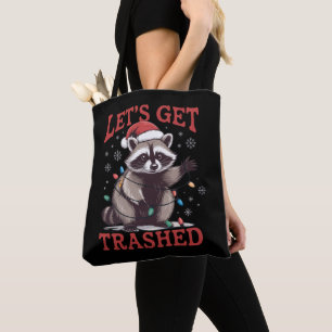 Laten we Kerstmis Wasbeer Wilde Meme Vernielen Tote Bag