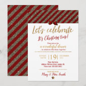 Laten we kerstuitnodiging vieren kaart (Voorkant / Achterkant)