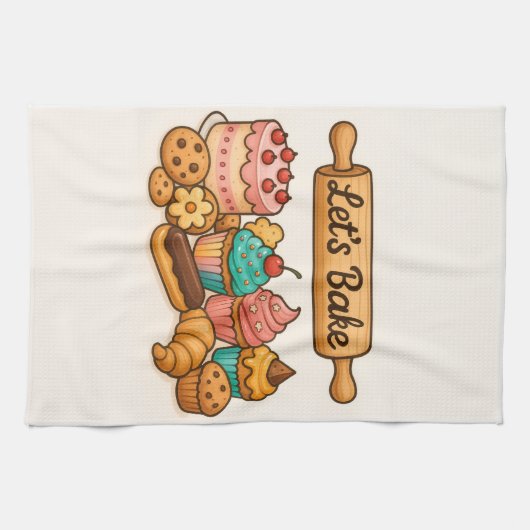 Laten we keukenhanddoek bakken (Horizontaal)