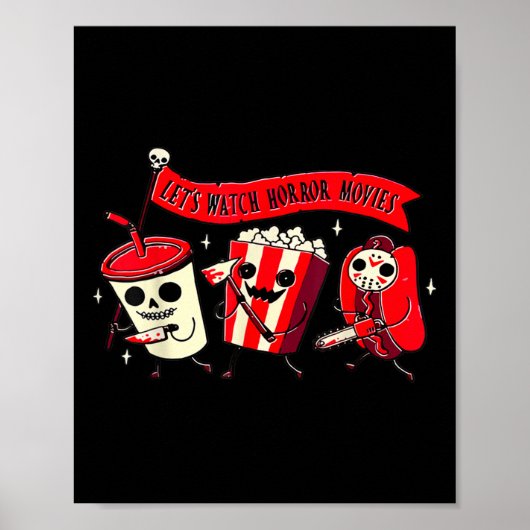 Laten we kijken Horror Films Fun Halloween Kostuum Poster (Voorkant)