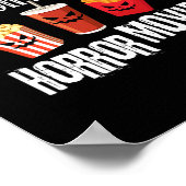 Laten we kijken naar horrorfilms Grappig Halloween Poster (Hoek)