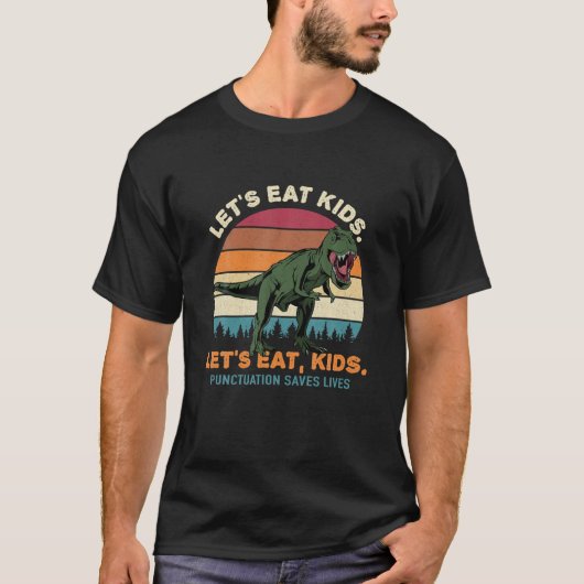 Laten we Kinder leraarsstudent Dino Gramma eten T-shirt (Voorkant)