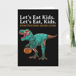 Laten we Kinderen Dinosaurus Zombie Sinterklaas Di Kaart