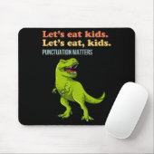 Laten we kinderen eten interpunctie T-Rex grappige Muismat (Met muis)
