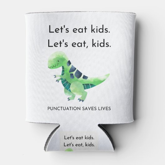 Laten we kinderen eten. Laten we eten, kinderen. Blikjeskoeler (Voorkant)