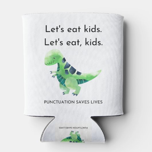 Laten we kinderen eten. Laten we eten, kinderen. Blikjeskoeler (Achterkant)