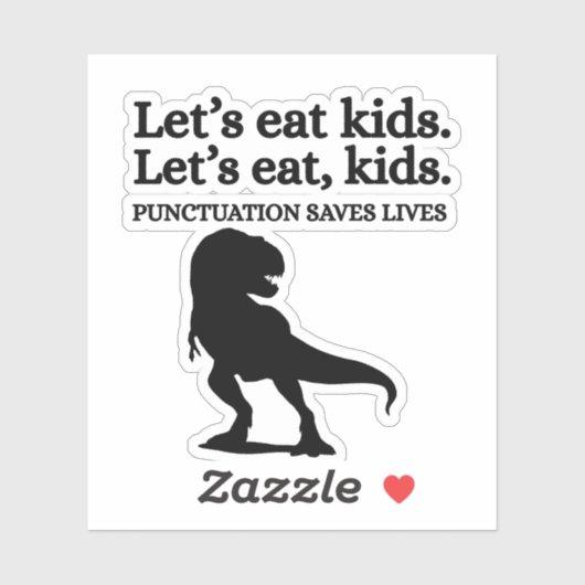 Laten we kinderen eten Leestekens Grammatica Grapp Sticker (Vel)