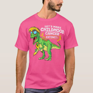 Laten we kinderkanker uitsterken Dinosaur Childh T-shirt