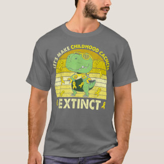 Laten we kinderkanker uitsterken Dinosaur Childh T-shirt