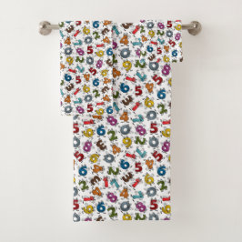 Laten we kindertellen bad handdoek